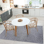 LUXE WEAVERS Solid Machine Woven Smoke 9x12 Area Rug, Indoor Stain-Resistant Carpet