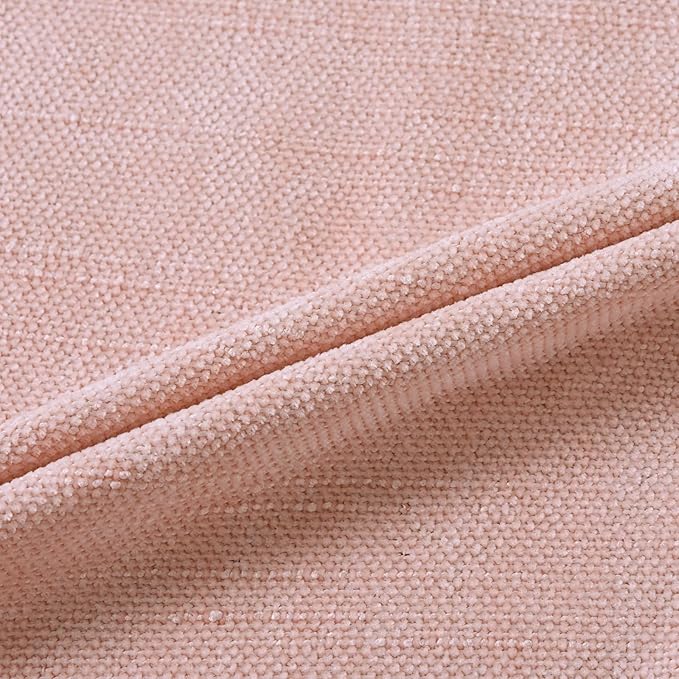 Set of 4 Soft Textured Decorative Throw Pillow Covers 18x18 Inch Cozy Farmhouse Cushion Cover Square Accent Pillow Cases for Bed Couch Sofa Living Room, Light Pink
