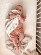 meowcards Muslin Swaddle Blankets for Baby, Unisex Baby Boys Girls Essentials, Large 47 x 47 inches, Boho Receiving Blankets Newborn Registry Must Haves (Beige & Sage, Printed)