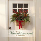 Set of 2 Wicker Hanging Basket for Organizing, Front Door, Mail, Flowers - Woven Wall Baskets for Storage (Hyacinth Natural – Solid Weave)