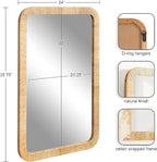 Kate and Laurel Rahfy Rectangle Framed Wall Mirror