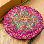 Mandala Meditation Cushion, Boho Meditation Mat, Meditation Pillows for Sitting on Floor, Cushions for Sitting in Home and Outdoor, Round Floor Pillows Cushion Seating for Yoga Accessories 22'' X 22''