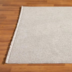 LUXE WEAVERS Solid Machine Woven Beige 2x8 Area Rug, Indoor Stain-Resistant Carpet