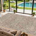 Area Rug for Living Room, 10x12 Large Washable Rugs for Dining Room, Bedroom, Non Slip Stain Resistant Carpet, Low Pile Vintage Floral Rug (Moss)