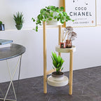 Wisuce Bamboo Plant Stands Indoor, 3 Tier Plant Stand Tall Corner Plant Stand Holder & Plant Display Rack for Outdoor Garden Indoor Home (3 Tier -1)