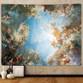 Sanzugh Retro Renaissance Tapestry, Vintage Greek Mythology Painting Art Ceiling Tapestries Wall Hanging for Bedroom College Dorm Living Room Office Decor 60X40, Unique Baroque Angel Poster Blanket