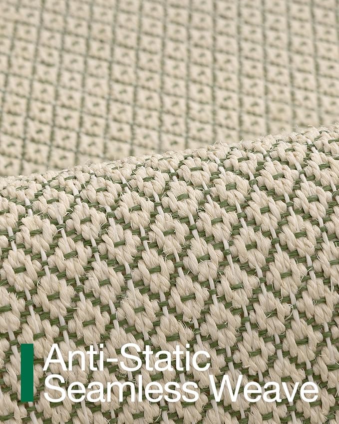 LUMI 5x8 Sisal Area Rug for Living Room, Natural Handwoven Rugs Non Slip, Farmhouse Braided Carpets No Shedding for High Traffic, Dining Room, Indoor, Outdoor, Patio