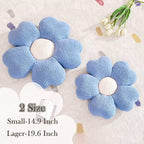 Flower Throw Pillow, Cute Flower Shaped Pillow Decorative Throw Pillow for Bed Couch, Soft Daisy Pillows Floor Seating Cushion Cushions (14.9 Inch Blue)