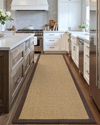 LUMI 3x7 Sisal Runner Rug Non Slip for Hallway, Natural Rustic Carpet No Shedding, Farmhouse Braided Area Mat Indoor High Traffic for Living Room, Entryway, Kitchen, Laundry