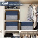 Goodpick Cube Storage Bins - Shelf Baskets for Towel Book Clothes, Closet Storage Bins for Office Woven Toy Basket for Shelves Baby Laundry Basket, 13''x10''x 9''