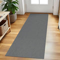 EARTHALL Woven Runner Rug 2x5 Ft Washable Runners for Hallways Cotton Non Slip Rubber Backed Kitchen Runner Braided Indoor Floor Carpet for Entryway, Hallway, Kitchen, Bedroom, Dark Gray