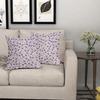 Purple Floral Pillow Covers 20x20 Set of 2 Vintage Rustic Old Style Cute Small Flower Purple Cream Print Decorative Outdoor Pillowcases Farmhouse Throw Cushion Case Decor for Couch Sofa Bed