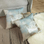 Britimes Throw Pillow Covers Modern Home Art Decor, 20 x 20 Inches Set of 2 Pillow Cases Decorative, Abstract Oil Painting Pillowcases for Bedroom, Living Room, Cushion Couch Sofa, Grey Beige