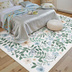 Lahome Reverie 5x7 Light Blue Rugs for Girls Room, Washable Boho Floral Rug Nursery Decor, Non-Slip Thin Carpets for Kids Bedroom, Teen Girls Retreat Nook, Dorm Room, Playroom