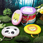 Suzile 12 Pcs Cartoon Kids Floor Cushions for Classroom, Round Flexible Seating with Handle, Soft Waterproof Floor Pillow with Cute Animals Patterns for Home Daycare Preschool Kindergarten, 12 Styles