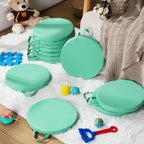 Suzile 12 Pcs 12'' Floor Cushions for Classroom Flexible Floor Seating with Handles Classroom Carpet Cushions for Kids Toddlers Daycare Preschool Furniture(Mint Green)