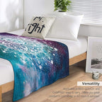 Hippie Mandala Throw Blanket Bohemian Galaxy Space Indian Medallion Trippy Aesthetical Blanket for Sofa Bed Couch Chair Or Dorm 70"x80"