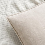 MIULEE Pack of 2 Cream Beige Decorative Pillow Covers 22x22 Inch Soft Chenille Couch Throw Pillows Farmhouse Cushion Covers Euro Shams with Elegant Design for Sofa Bedroom Living Room Spring Decor