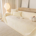 ROOMLIFE Couch Cover Sofa, Boho Chenille Couches Covers for 3 Cushion Sofas, Non Slip Soft Breathable Sofa Slipcovers for Pet, Washable Furniture Protector with Tassel,71''X134”