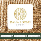 Area Rug 4x6 Braided Jute Floor Mat – Reversible Natural Fiber Accent for Dining Room, Office, or Farmhouse | 48x72 Boho Area Carpet