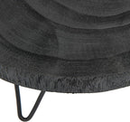 Creative Co-Op Decorative Paulownia Wood Pedestal, Black, 11"