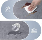 Mattitude Kitchen Mat 2PCS Kitchen Rugs Cushioned Anti-Fatigue Rug Waterproof Standing Desk Mat Kitchen Mats for Floor Kitchen Rug Set for Kitchen, Sink, Office 17.3"×30"+17.3"×59" Light Grey