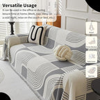 Boho Couch Cover Sofa Covers Washable, Chenille Couch Covers for 3 Cushion Couch Sofa Pet Friendly, Bohemian Sofa Slipcovers for Sectional Sofa, Loveseat, 2 3 4 Seater (91" x 118", Grey)