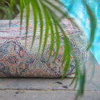 Mandala Life ART Bohemian Outdoor Floor Cushion Cover - Unstaffed 24x8 inches - Vintage Square Pouf Otttoman - Pillow Case for Garden Party, Pool, Balcony, Patio