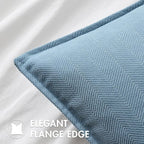 MIULEE Pack of 2 Light Blue Decorative Pillow Covers 22x22 Inch Soft Chenille Luxurious Couch Throw Pillows Farmhouse Cushion Covers Euro Shams Elegant Design for Sofa Bed Living Room Spring Decor