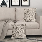 Dark Brown Floral Pillow Covers 20x20 Set of 2 Vintage Rustic Old Style Cute Small Flower Print Decorative Outdoor Pillowcases Farmhouse Throw Cushion Case Decor for Couch Sofa Bed