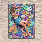 Waterproof Picnic Blankets Foldable & Portable 60''x80'' Boho Picnic Mat for Outdoors, Large Washable Picnic Blanket for Travel Camping Beach, Park Grass Picnic Blanket Accessories for Adults