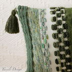 Kevin Textile Spring 12x24 Inch Lumbar Throw Pillow Cover 1 Pack Boho Decorative Soft Chenille Thread Woven Tufted Textured Rectangle Cushion Case Accent for Living Room Couch Sofa Bed, Green