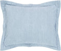 Better Trends Jullian Collection is Super Soft and Light Weight in Bold Stripes Design 100% Cotton Tufted Unique Luxurious Machine Washable Tumble Dry, Standard Sham, Blue