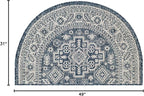 Rugs.com Outdoor Aztec Collection Rug – 2x4 Hearth Blue Flatweave-Pile Rug Perfect for Living Rooms, Large Dining Rooms, Open Floorplans