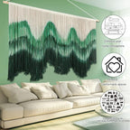 Tiamon Boho Wall Decor - 59''W x 35.4'' L Macrame Wall Hanging Dip-Dye Large Tapestry Art for Home Bathroom Farmhouse Bedroom Living Room Office Natural Modern Rustic Decoration