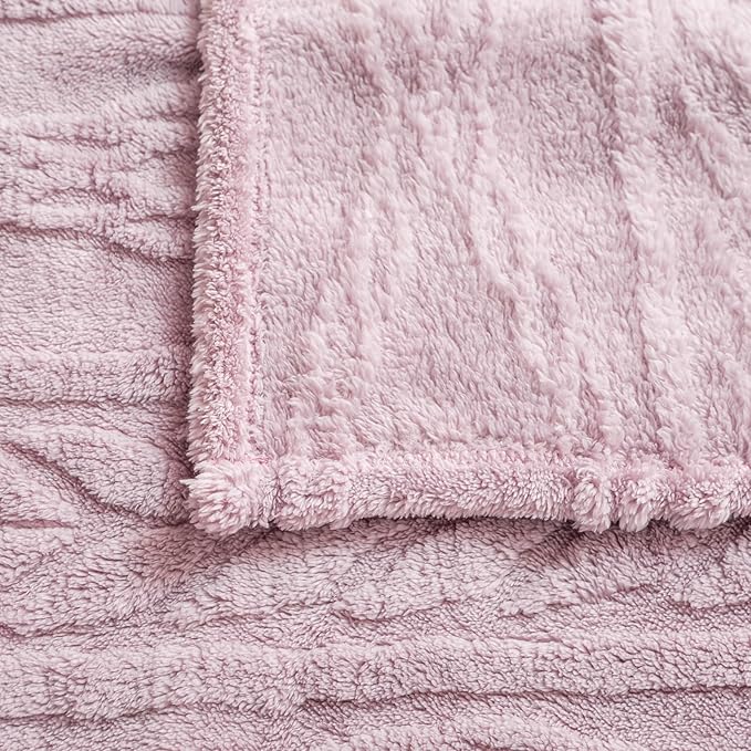 YUSOKI Queen Size Blanket Single Layer,Weight(4.4lb),370GMS-3D Stylish Design for Gift Home Decor (Rose Pink,90"x90")