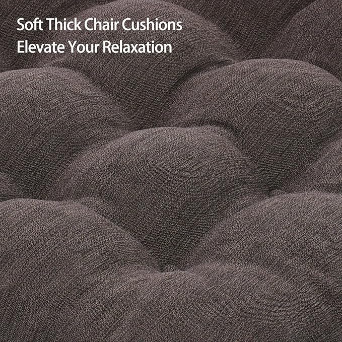 HAVARGO Recliner Cushions for Elderly with Lumbar Support, Patent Design 20x20x5 Inch Thick Chair Cushion Soft Tufted Dual Layer Booster Seat Cushions for Seniors Recliner Risers Taupe 1 Set