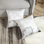 Britimes Throw Pillow Covers Modern Home Art Decor, 18 x 18 Inches Set of 2 Pillow Cases Decorative, Abstract Oil Painting Pillowcases for Bedroom, Living Room, Cushion Couch Sofa, Black White
