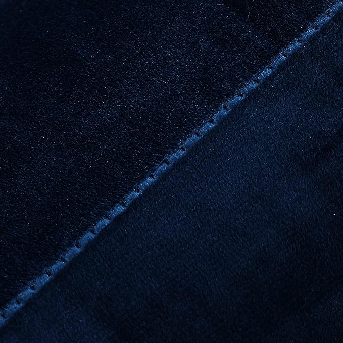 NiNi ALL Decorative Throw Pillow Covers Velvet 14x14 Inch Pack of 2 Dark Blue Cushion Covers Soft for Couch Sofa Bedroom Living Room Outdoor