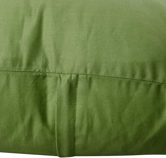 Thmyo 4-Pack 100% Cotton Comfortable Solid Decorative Throw Pillow Case, Square Cushion Cover Pillowcase Sublimation Blank Pillow Covers DIY Throw Pillowcase for Sofa(18x18 inch/ 45x45cm,Olive Green)