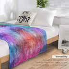 Mandala Throw Blanket Colorful Floral Flowers Bohemian Boho Blanket for Sofa Bed Couch Chair Or Dorm 60"x80"
