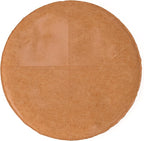 SIMPLIHOME Brody Round Coffee Table Pouf - 32 inch Wide Upholstered Vegan Leather Ottoman in Distressed Brown, Boho Footstool or Extra Seating for Living Room with Polystyrene Filling, Assembled