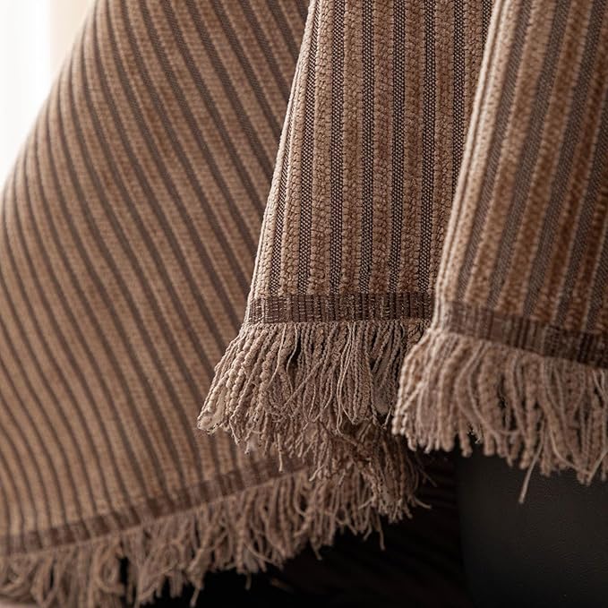 ROOMLIFE Sofa Cover, Boho Couch Cover for 3 Cushion Sofa, Non Slip Chenille Sofa Slipcovers for Dog, Washable Furniture Sofa Protector Cover with Tassel for Living Room, 71''X150”