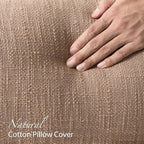 Kevin Textile 14x36 Inch Long Lumbar Pillow Cover 1 Pack Boho Fringe Decorative Rectangle Cushion Case with Tassels Neutral Cotton Woven Textured Farmhouse for Living Room Couch Sofa Bed, Khaki Brown