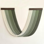 Achart Large Macrame Wall Hanging Dip Dyed Yarn Tapestry Ombre Yarn Gradient Color Macrame Wall Decor Macrame Tapestry Boho Decor for Bedroom Living Room Headboard Above Bed (Green)