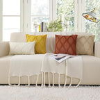 decorUhome Spring Throw Pillow Covers 16x16 Inch Set of 2, Soft Plush Faux Fur Wool Mustard Yellow Accent Couch Pillow Covers for Modern Farmhouse Bed Sofa Living Room