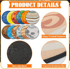 Tinideya 12 Pcs Kids Carpet Circle Seats for Class 16 Inch Round Classroom Rug Floor Cushions Soft First Day of School Educational Mat Non Slip Back to School Learning Playing Areas(Space Planet)