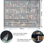 Accnicc Magic Bookshelf Tapestry Magical Witchy Potion Dark Hippie Haloween Tapestries Wall Hanging Gothic Skull Black Cat Library Book Small Tapestry for Bedroom Living Room Dorm 60 x 44 inch