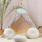 Namalu 3 Pcs Round Throw Pillow 13.8 Inch Decorative Round Velvet Floor Pillows Pumpkin Throw Pillows with Center Button for Thanksgiving Home Decor Living Room Sofa Couch Bed Chair (Beige)