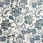 Serafina Home Throw Blanket: Velvety Soft, Durable Fleece Accent for Bed or Couch (Navy Damask and Paisley, 50 x 70 inches)